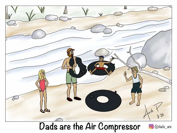 “Dads Are”: I Illustrate The Average Experience Of Being A Dad (35 Pics)