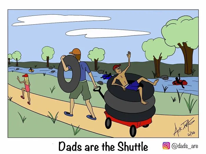 “Dads Are”: I Illustrate The Average Experience Of Being A Dad (35 Pics)