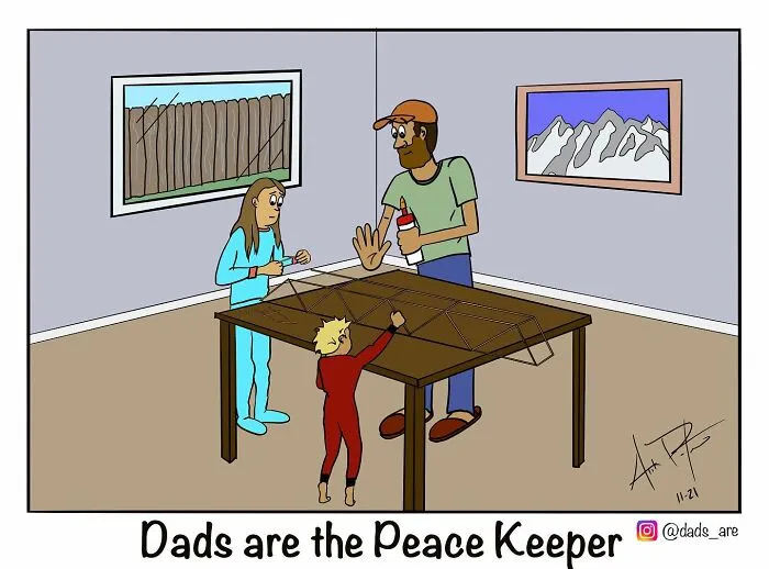 “Dads Are”: I Illustrate The Average Experience Of Being A Dad (35 Pics)