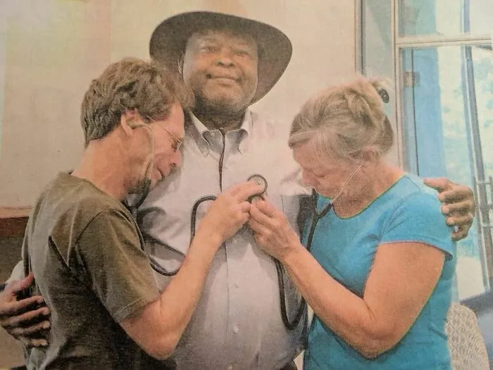 Two Parents Listening To The Heart Transplanted From Their 23 Year Old Son, Who Died Of An Opioid Overdose. 2018