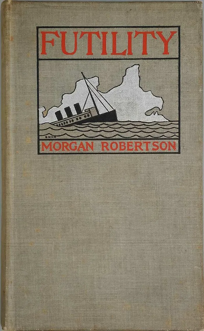 Original cover for the first edition of Futility by Morgan Robertson (1898)