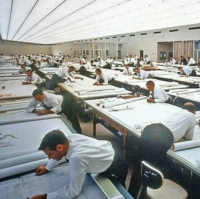 Office Life Before The Invention Of Autocad And Other Drafting Softwares