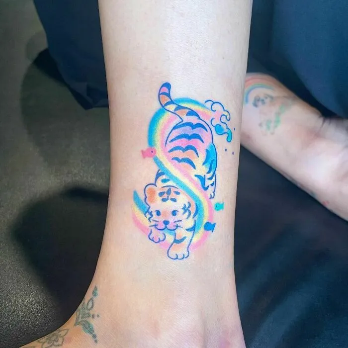 Tiger Ankle Tattoo