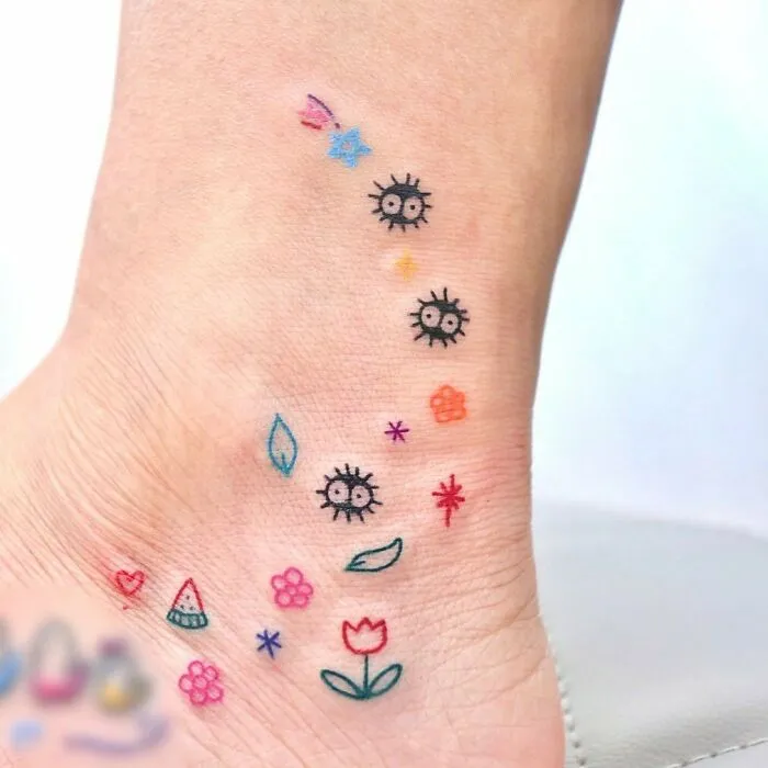 Ghibli Ankle Tattoo