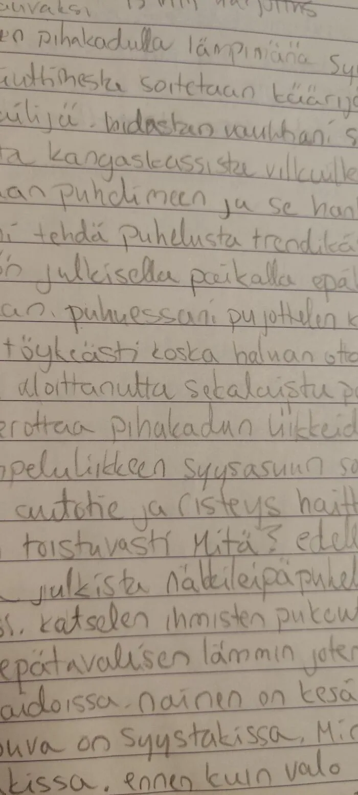 From My Handwritten Writing Exercise (15 Min Flow Of Observations)