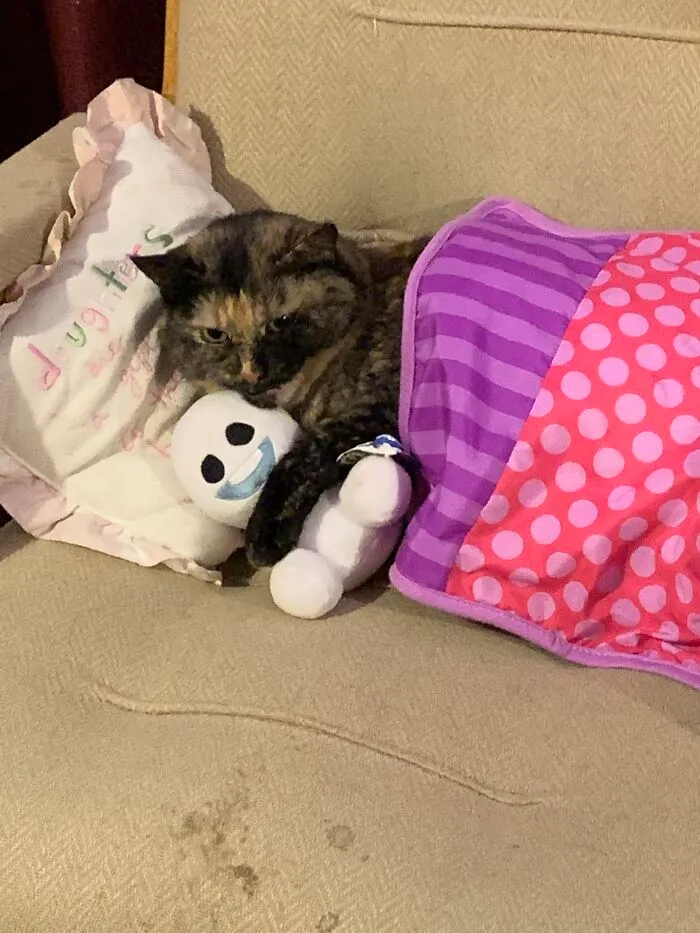 Treetop With Her Snowman