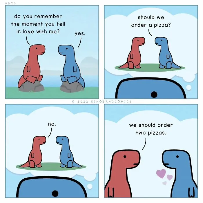 A heartwarming comic about dinosaurs finding hope in each other