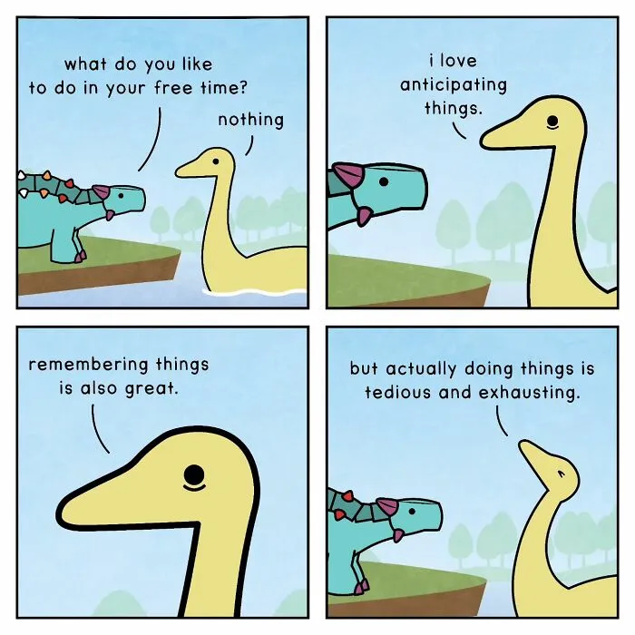 A heartwarming comic about dinosaurs finding hope in each other