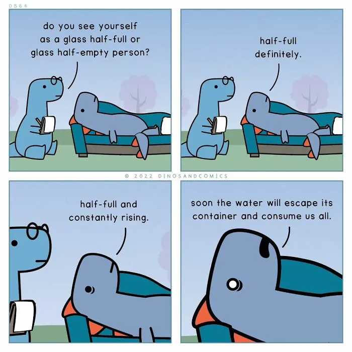 A heartwarming comic about dinosaurs finding hope in each other