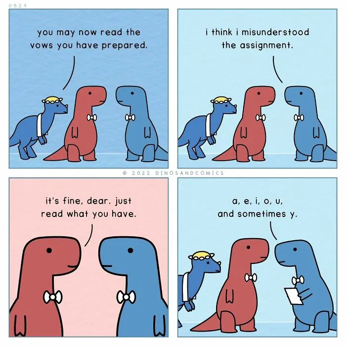 A heartwarming comic about dinosaurs finding hope in each other