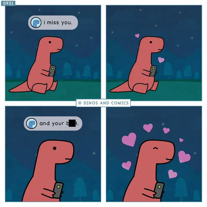A heartwarming comic about dinosaurs finding hope in each other