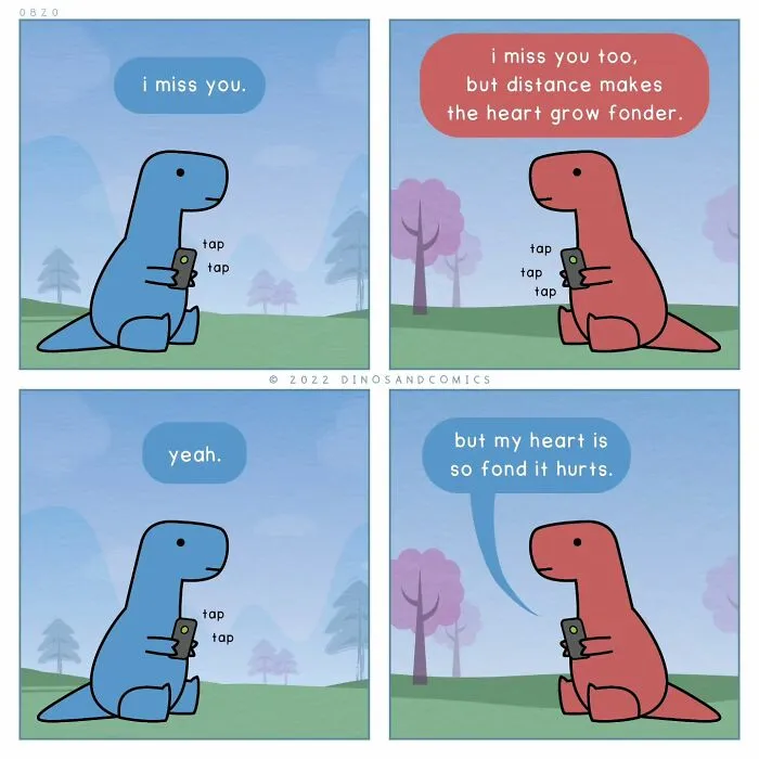 A heartwarming comic about dinosaurs finding hope in each other