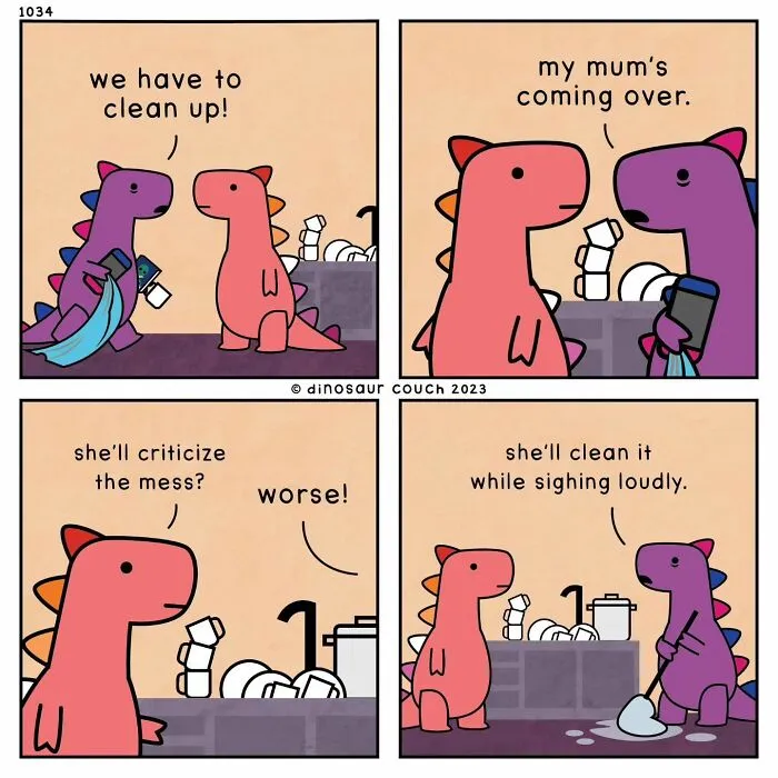 A heartwarming comic about dinosaurs finding hope in each other