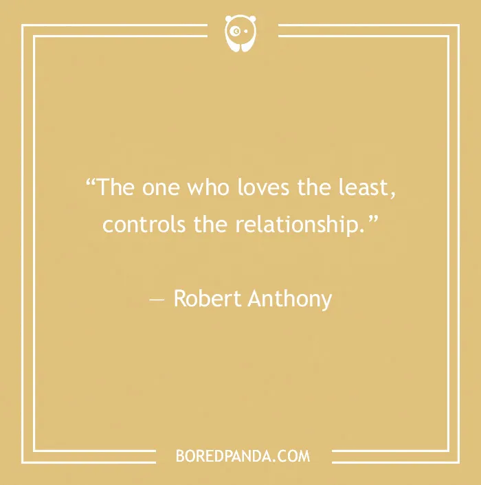 Quote by Robert Anthony about control in toxic relationships on a yellow background from Bored Panda.