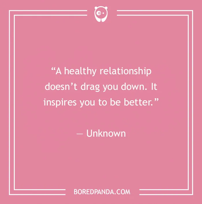 Quote on pink background: "A healthy relationship doesn’t drag you down." Key concept: toxic relationship.