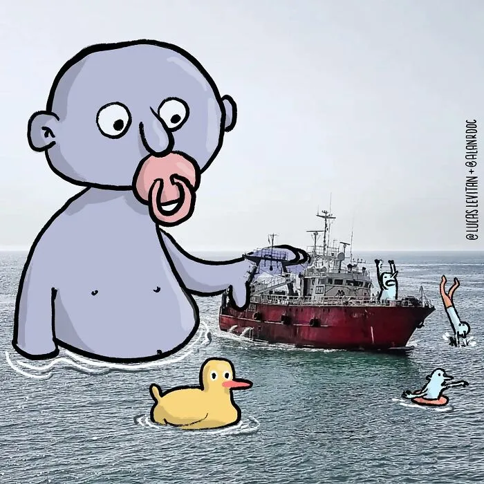 Illustrator Continues To 'Invade' Strangers’ Instagram Photos With Funny Cartoons (33 New Pics)