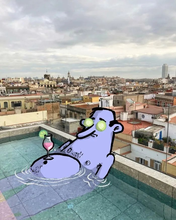 Illustrator Continues To 'Invade' Strangers’ Instagram Photos With Funny Cartoons (33 New Pics)