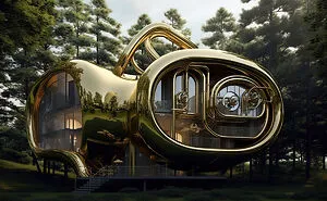 14 Homes That I Designed Inspired By The Characteristics Of Musical Instruments With The Help Of AI