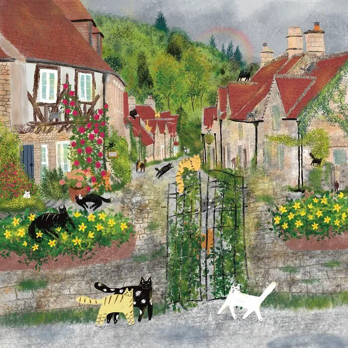 Cats In An Old Town