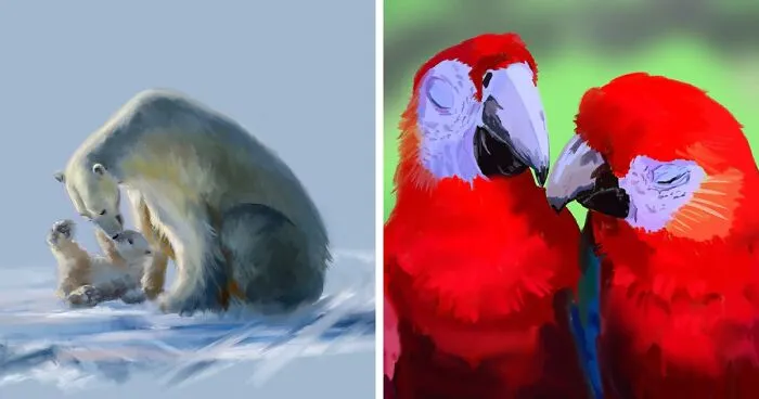 I Illustrated Animals In Their Natural Surroundings (19 Pics)