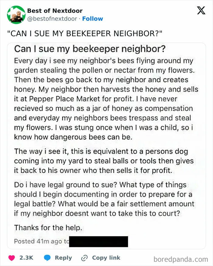 Sorry, You Got To Sue The Bees Directly