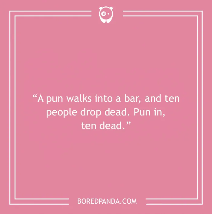 Bar joke about pun walking into a bar 