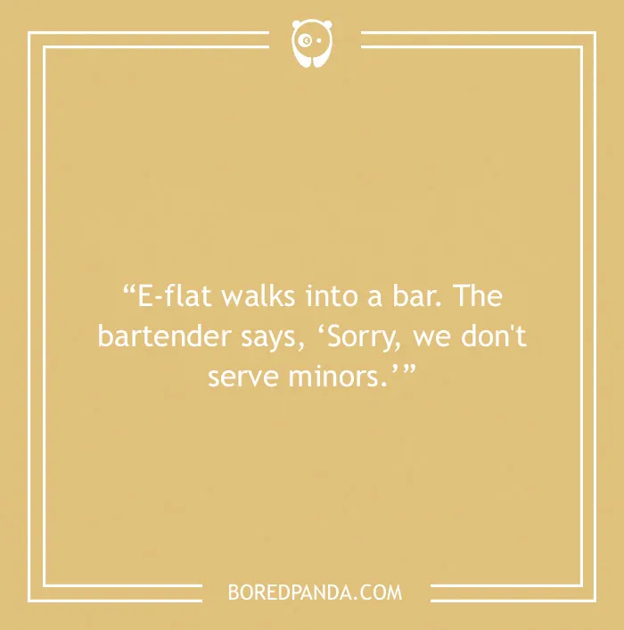 Bar joke about E-flat walking into a bar 