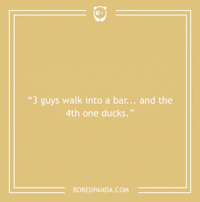 Bar joke about 3 guys and a duck 