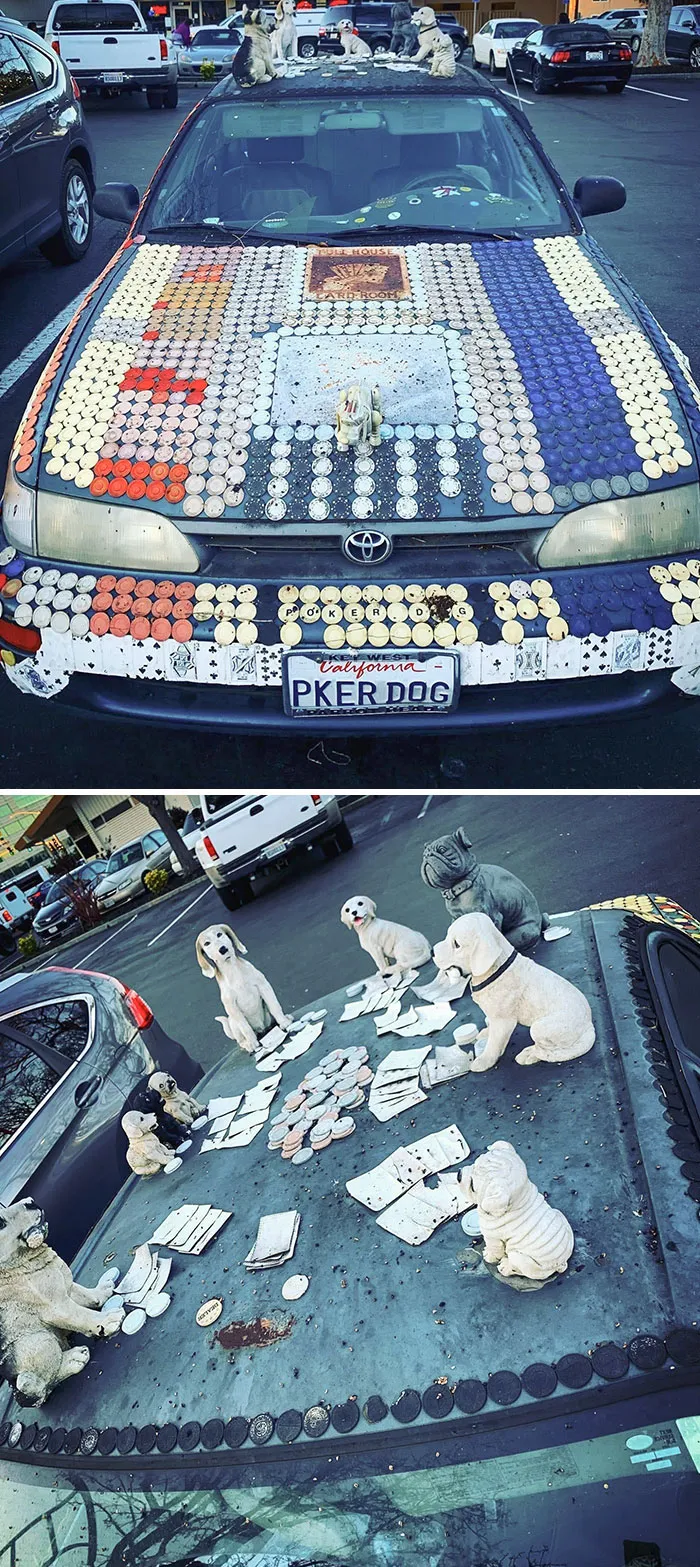 Lo vi aparcado en el supermercado