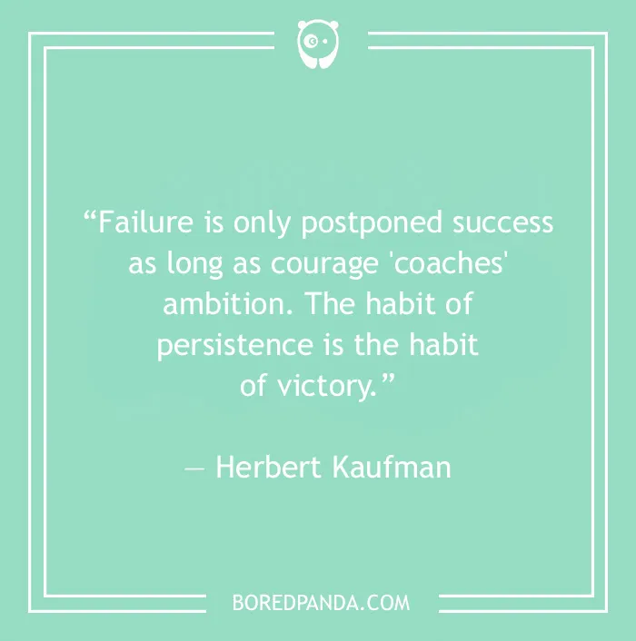 Herbert Kaufman quote on failure 
