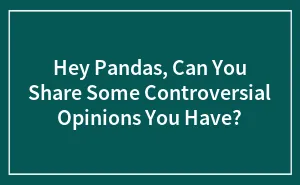 Hey Pandas, Can You Share Some Controversial Opinions You Have? (Closed)