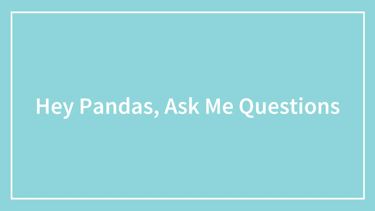 Hey Pandas, Ask Me Questions