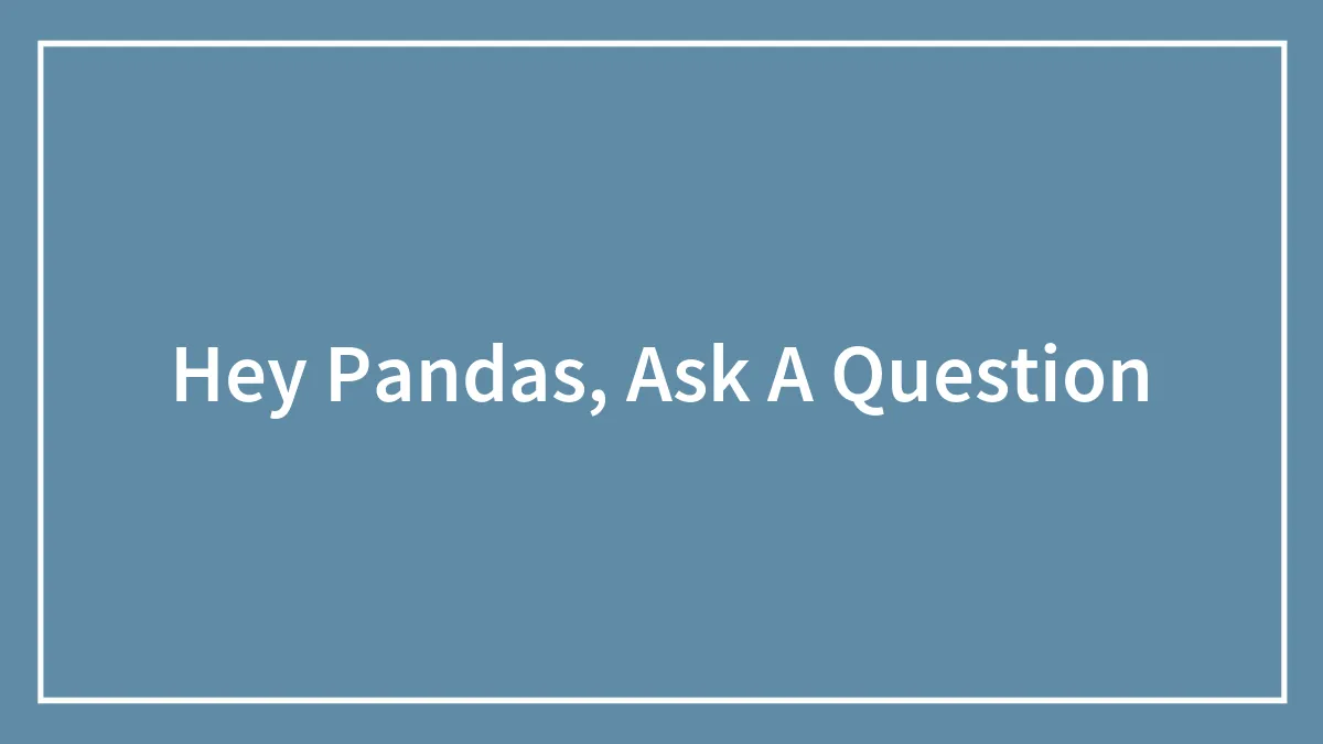 Hey Pandas, Ask A Question