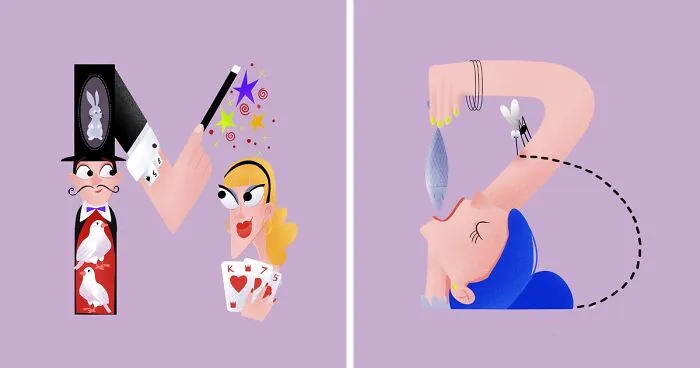 "Not Alone": I Illustrated All Letters Of Alphabet In A Creative Way (26 Pics)