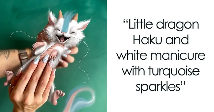 I Do My Own Manicure And Illustrate Imaginary Creatures Matching Its Style (11 Pics)