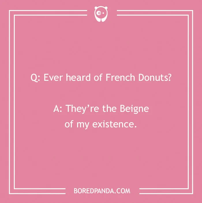 A French & Clever Donut Pun