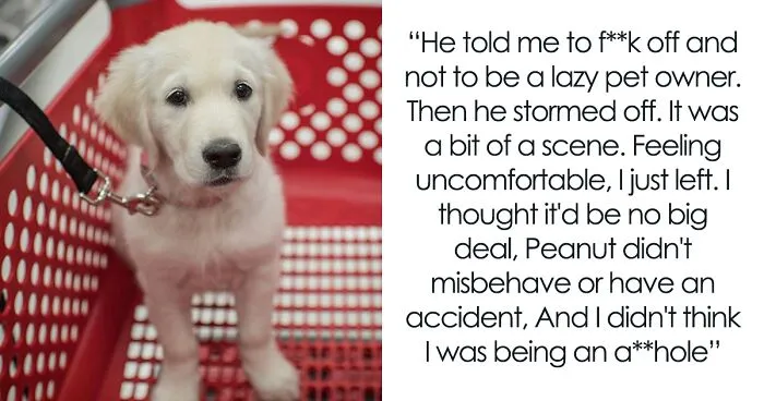 Person Gets Slammed For Taking Their Dog Into The Grocery Store, Vents Online But Finds No Support