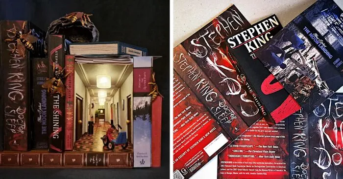 I Recreated The Famous Hallway Out Of Stephen King's "The Shining" As A Book Nook
