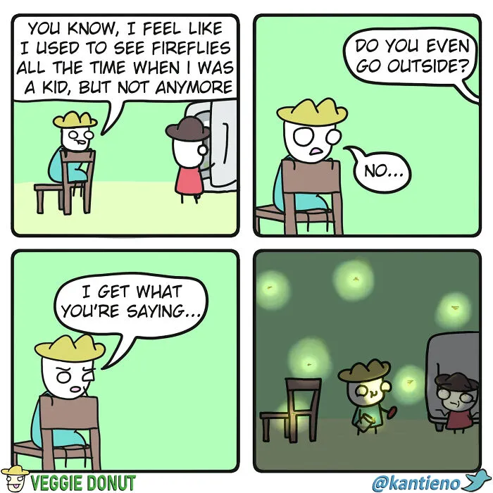 Comics About A Pair Of Friends And Fireflies veggiedonut