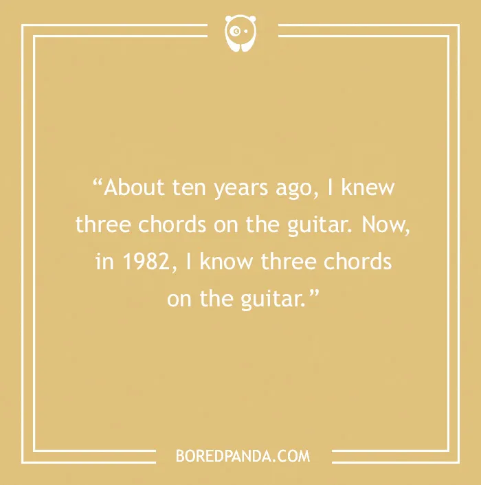Freddie Mercury quote about knowing three guitar chords