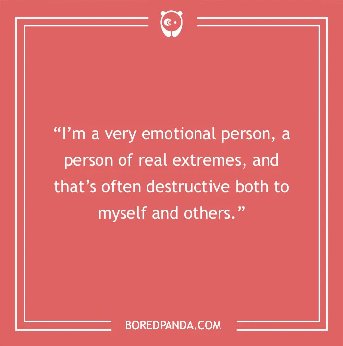 Freddie Mercury quote on being emotional