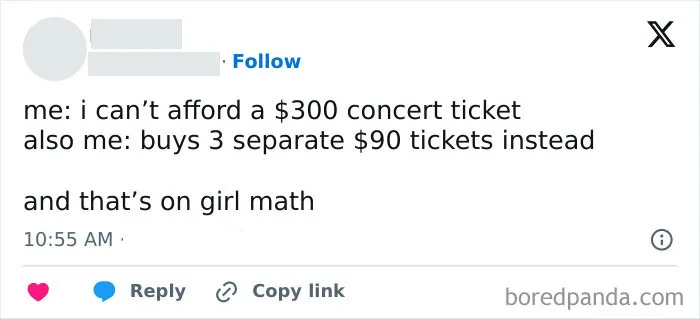 30 Funny "Girl Math" Posts That Make Total Sense To Women