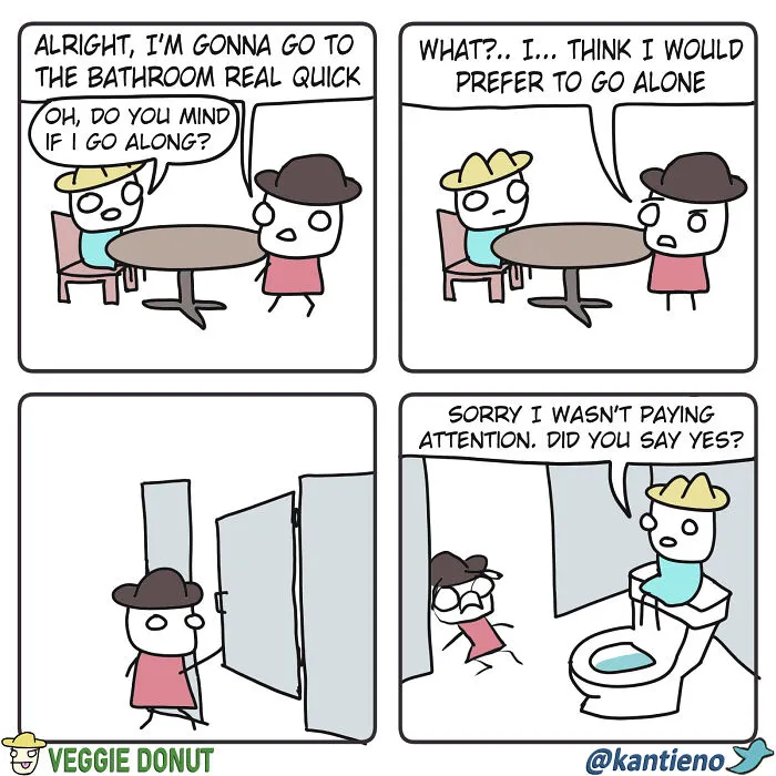 Comics About A Pair Of Friends Going To The Bathroom veggiedonut