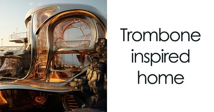14 Homes That I Designed Inspired By The Characteristics Of Musical Instruments With The Help Of AI