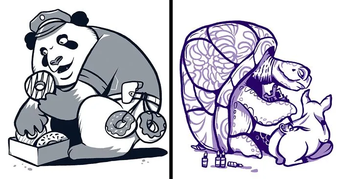 21 Animals With Professions Illustrated By Me