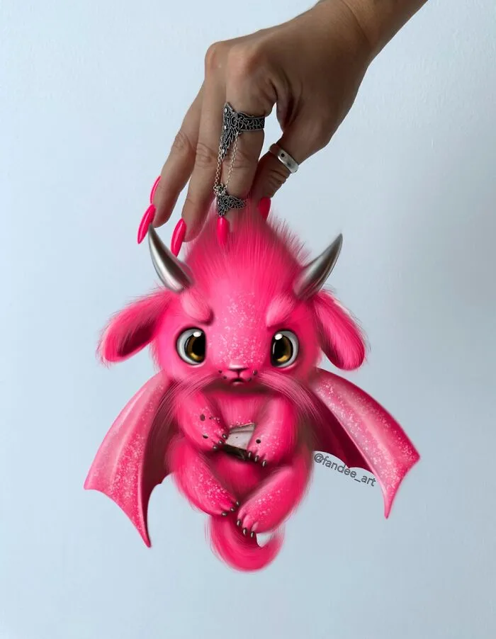 Pink Imp And Neon Pink Manicure
