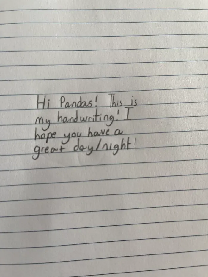My Handwriting 