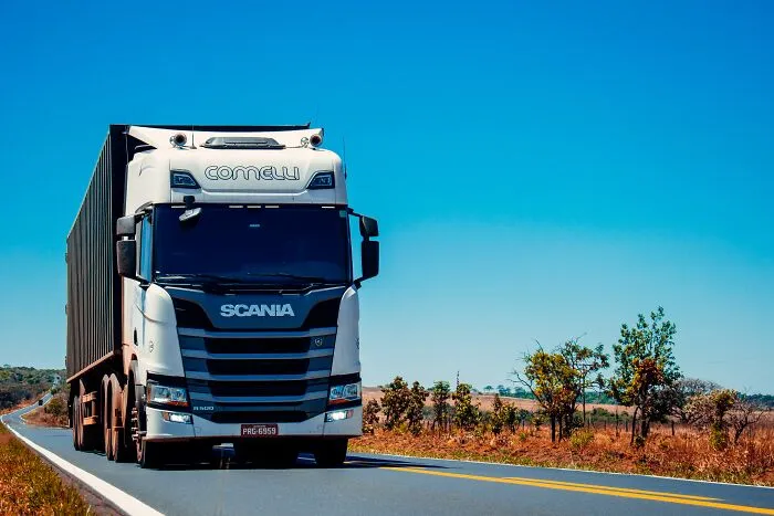 truck on the road