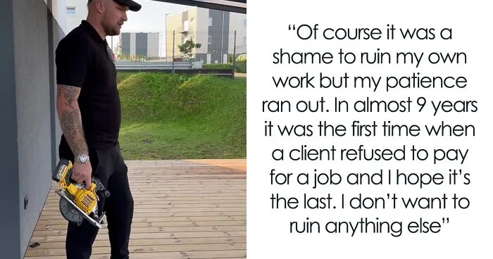 Builder Destroys Beautifully Done Terrace After Client Didn't Pay For It For Over 3 Weeks