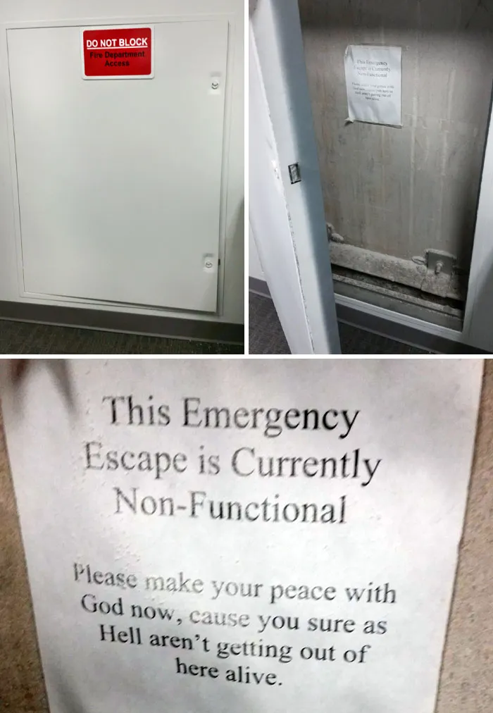 We Have A Door In The Back For Emergency Fire Department Access, And We Figured We'd Open It And Check It Out In Case We Need An Escape Route